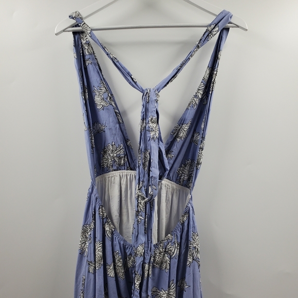 Tobi Sammi Multi Way Dress Blue Floral Printed Baby Doll Boho Halter - Picture 7 of 11